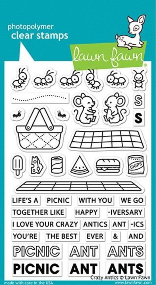 Lawn Fawn Crazy Antics Clear Stamps (LF2336) (DISCONTINUED)