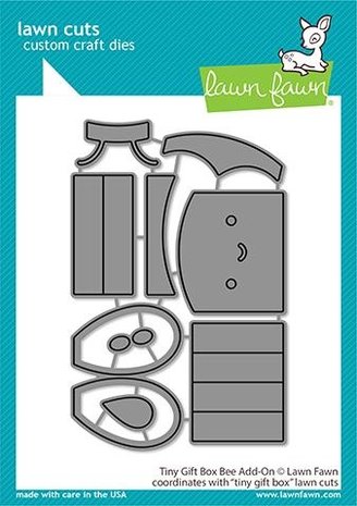 Lawn Fawn Tiny Gift Box Bee Add-On Dies (LF2346) (DISCONTINUED)