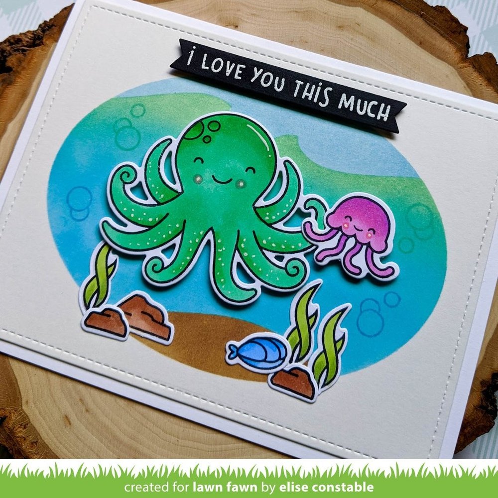 Lawn Fawn Ocean Wave Stencils (LF2365) (DISCONTINUED)