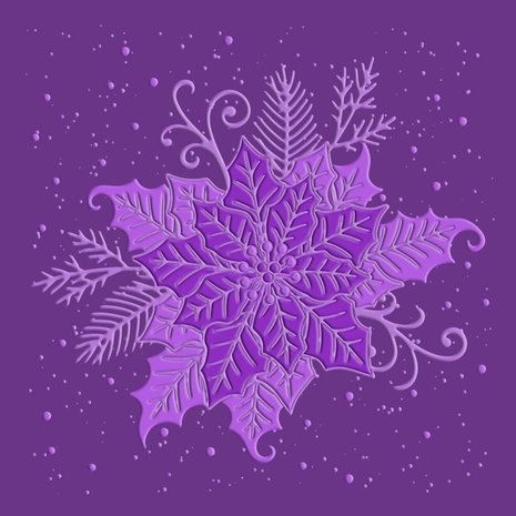 Gemini Elegant Poinsettia 3D Embossing Folder (GEM-EF6-3D-EP) (DISCONTINUED)