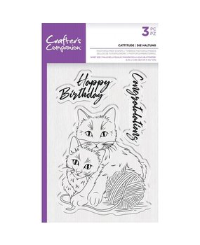Crafter's Companion Cattitude Clear Stamps (CC-STP-CATT) (OUTLET)