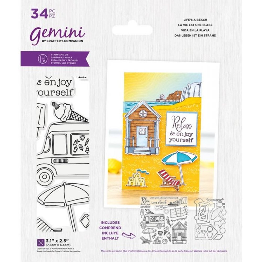 Gemini Life's A Beach Stamp & Die (GEM-STD-STAYLIF) (DISCONTINUED) Gemini Life's A Beach Stamp & Die (GEM-STD-STAYLIF) (DISCONTINUED)