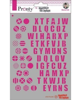 Pronty Crafts Pattern Alfabets A5 Stencil (470.770.045) (DISCONTINUED)