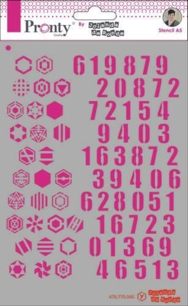 Pronty Crafts Pattern Numbers A5 Stencil (470.770.046) (DISCONTINUED) Pronty Crafts Pattern Numbers A5 Stencil (470.770.046) (DISCONTINUED)