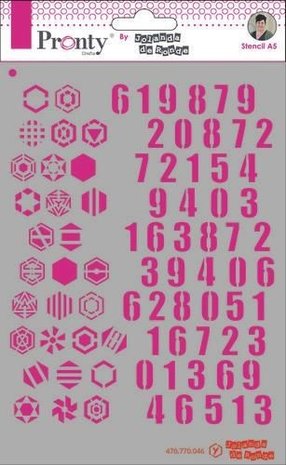 Pronty Crafts Pattern Numbers A5 Stencil (470.770.046) (DISCONTINUED) Pronty Crafts Pattern Numbers A5 Stencil (470.770.046) (DISCONTINUED)