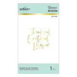 Spellbinders Stylish Script Thankful Glimmer Hot Foil Plate (GLP-205) (OUTLET)