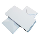 Craft UK Cards & Envelopes 6x6 Inch Scalloped White (CUK836)