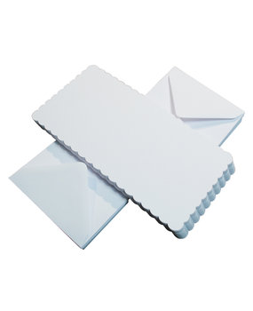Craft UK Cards & Envelopes 6x6 Inch Scalloped White (CUK836)