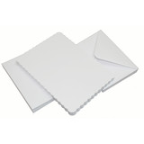 Craft UK Cards & Envelopes C6 Scalloped White (CUK837)