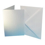 Craft UK Premium Collection Cards & Envelopes A6 White Hammered (CUKW109)