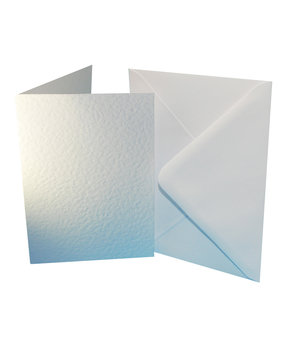 Craft UK Premium Collection Cards & Envelopes A6 White Hammered (CUKW109)