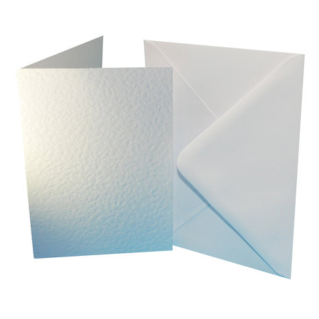 Craft UK Premium Collection Cards & Envelopes A6 White Hammered (CUKW109)