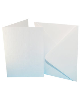 Craft UK Premium Collection Cards & Envelops A6 White Linen (CUKW111)