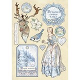 Stamperia Colored Wooden Shapes A5 Magic Winter (KLSP080) (DISCONTINUED)