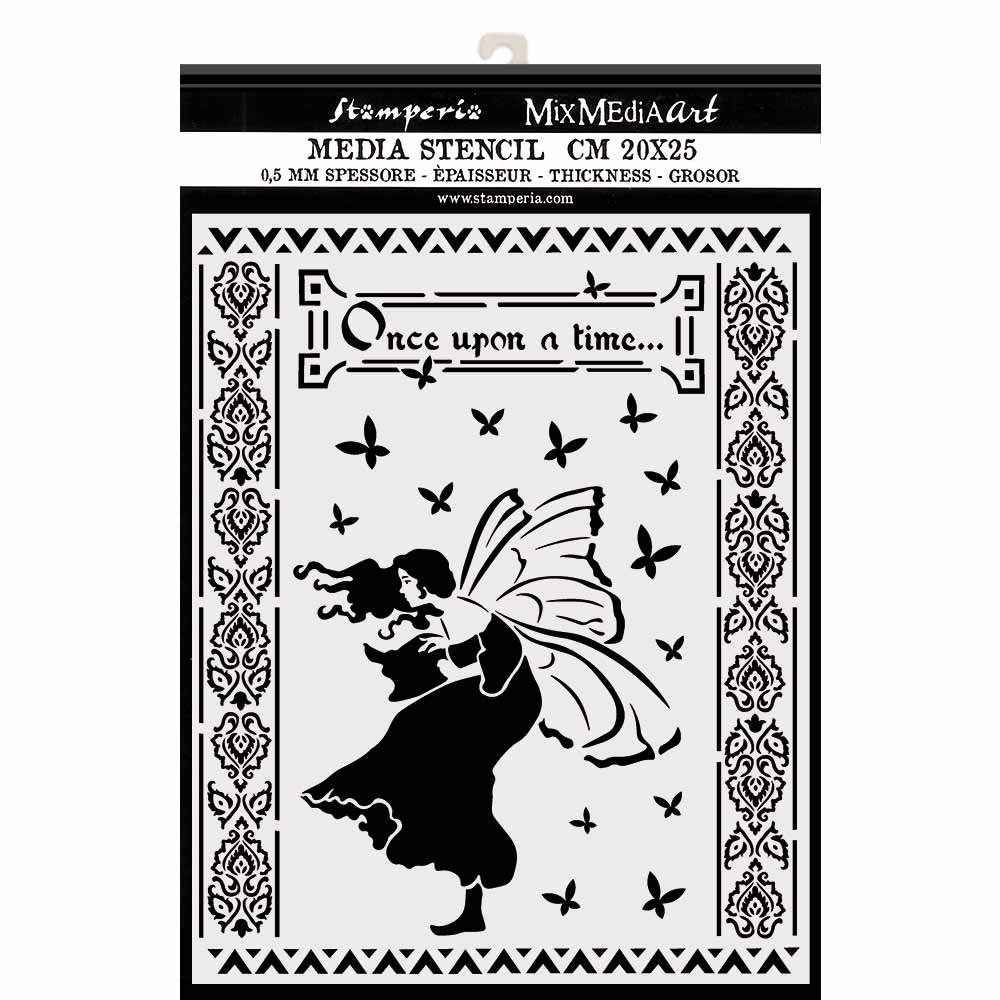 Stamperia Thick Stencil 20x25cm Once Upon A Time (KSTD051) (DISCONTINUED) Stamperia Thick Stencil 20x25cm Once Upon A Time (KSTD051) (DISCONTINUED)