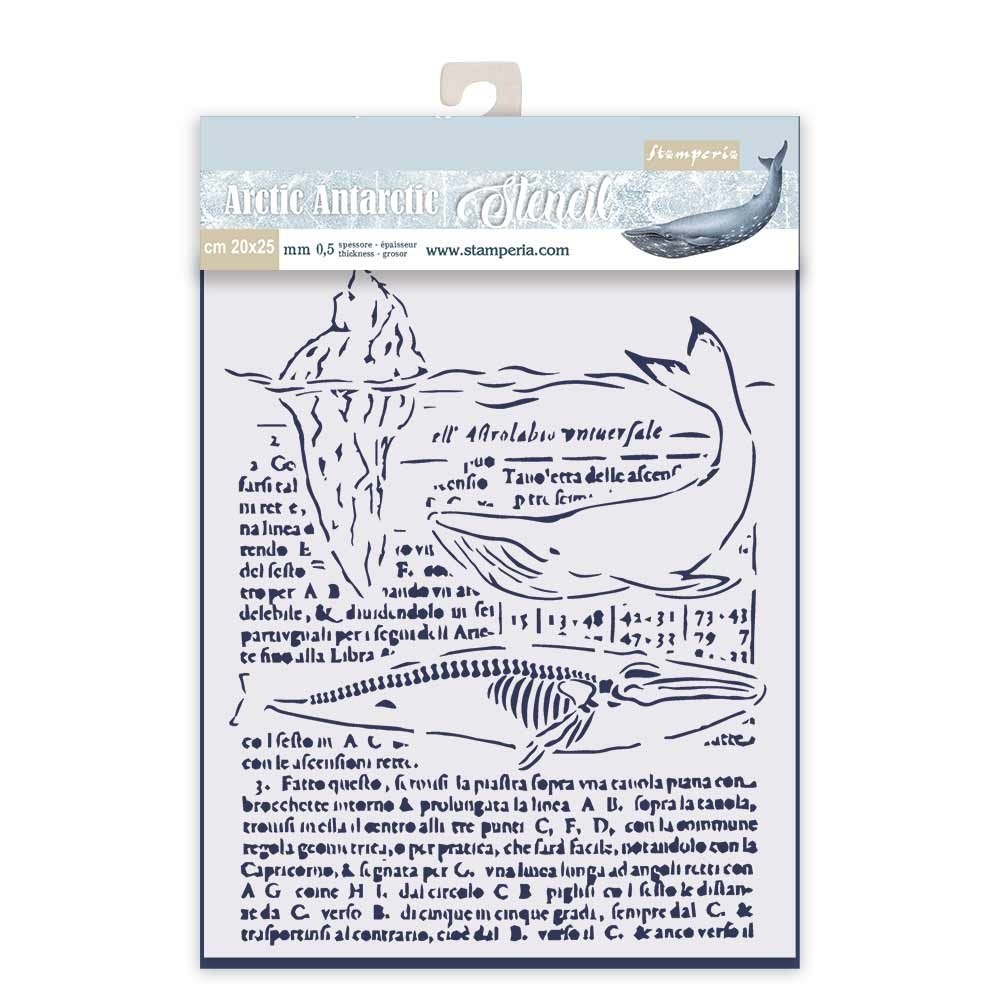 Stamperia Thick Stencil 20x25cm Whale (KSTD056) (DISCONTINUED)