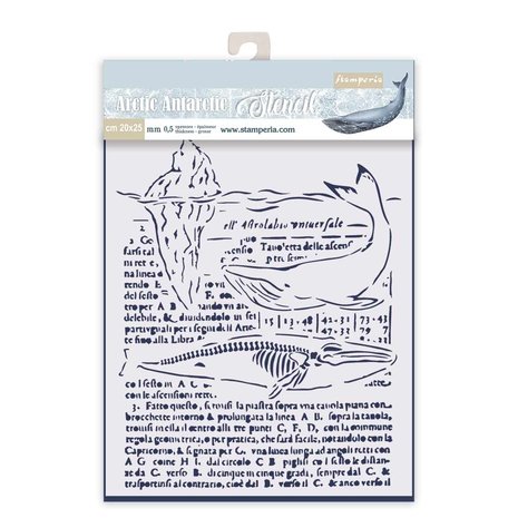 Stamperia Thick Stencil 20x25cm Whale (KSTD056) (DISCONTINUED)