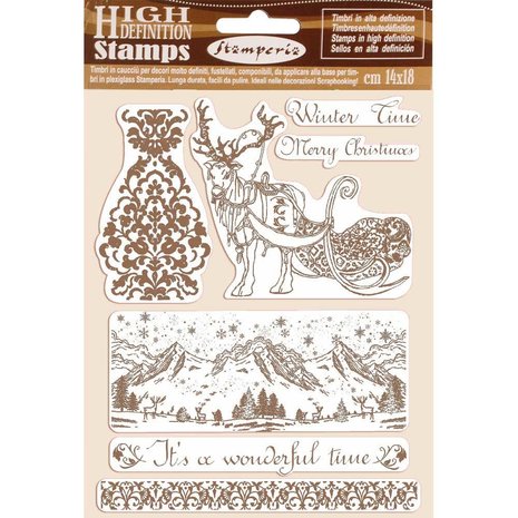 Stamperia Natural Rubber Stamp Winter Time (WTKCC169) (DISCONTINUED) Stamperia Natural Rubber Stamp Winter Time (WTKCC169) (DISCONTINUED)