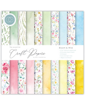 Craft Consortium Essential Craft Papers 6x6 Inch Paper Pad Bloom & Wild (CCEPAD009B)