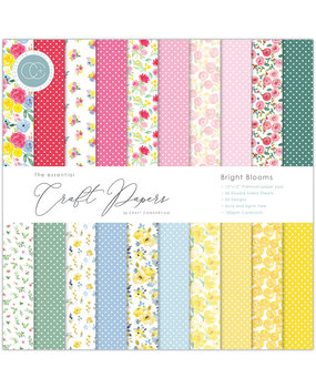 Craft Consortium Essential Craft Papers 12x12 Inch Paper Pad Bright Blooms (CCEPAD010)