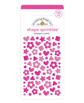 Doodlebug Design Bubblegum Confetti Shape Sprinkles (76pcs) (6703) (DISCONTINUED)