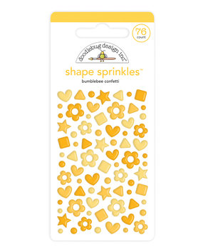 Doodlebug Design Bumblebee Confetti Shape Sprinkles (76pcs) (6706) (DISCONTINUED)