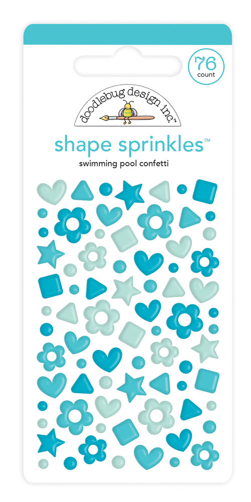 Doodlebug Design Swimming Pool Confetti Shape Sprinkles (76pcs) (6708) (DISCONTINUED)