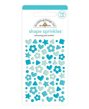 Doodlebug Design Swimming Pool Confetti Shape Sprinkles (76pcs) (6708) (DISCONTINUED)