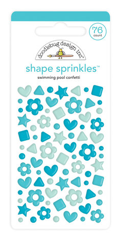 Doodlebug Design Swimming Pool Confetti Shape Sprinkles (76pcs) (6708) (DISCONTINUED)