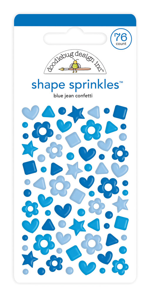 Doodlebug Design Blue Jean Confetti Shape Sprinkles (76pcs) (6709) (DISCONTINUED) Doodlebug Design Blue Jean Confetti Shape Sprinkles (76pcs) (6709) (DISCONTINUED)