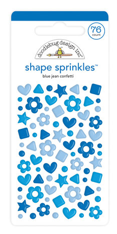 Doodlebug Design Blue Jean Confetti Shape Sprinkles (76pcs) (6709) (DISCONTINUED) Doodlebug Design Blue Jean Confetti Shape Sprinkles (76pcs) (6709) (DISCONTINUED)