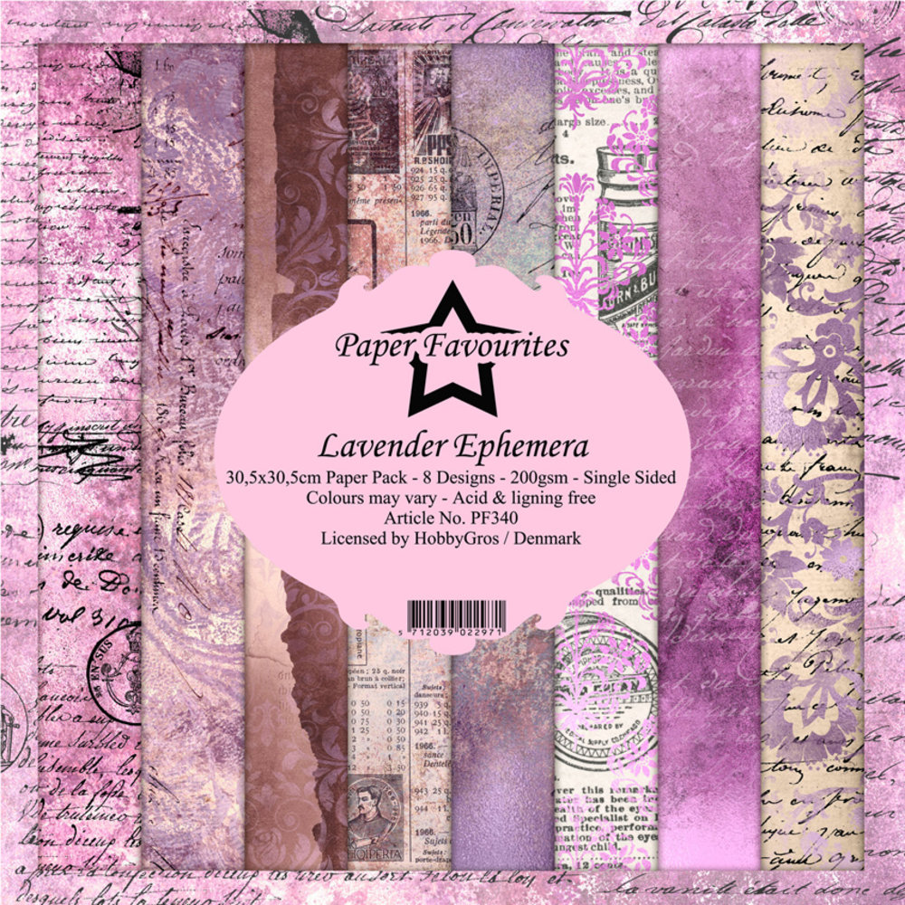 Paper Favourites Lavender Ephemera 12x12 Inch Paper Pack (PF340) (DISCONTINUED) Paper Favourites Lavender Ephemera 12x12 Inch Paper Pack (PF340) (DISCONTINUED)