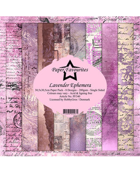 Paper Favourites Lavender Ephemera 12x12 Inch Paper Pack (PF340) (DISCONTINUED)
