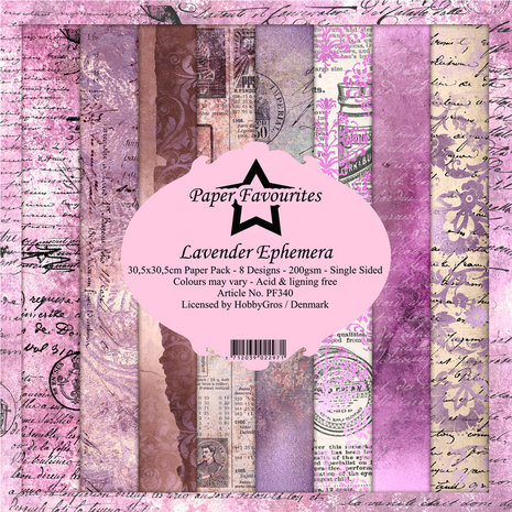 Paper Favourites Lavender Ephemera 12x12 Inch Paper Pack (PF340) (DISCONTINUED) Paper Favourites Lavender Ephemera 12x12 Inch Paper Pack (PF340) (DISCONTINUED)