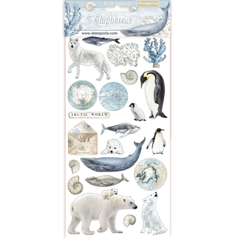 Stamperia Chipboard 15x30cm Arctic Antarctic (DFLCB08) (DISCONTINUED)