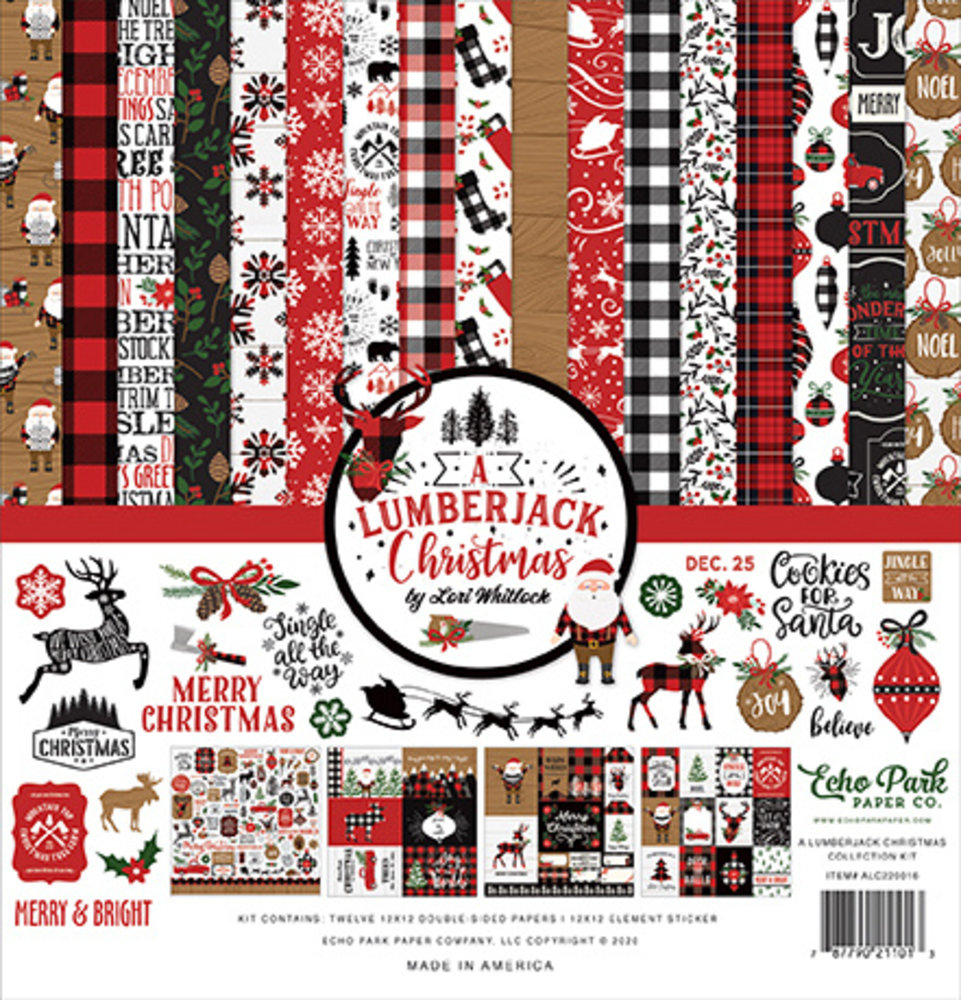 Echo Park A Lumberjack Christmas 12x12 Inch Collection Kit (ALC220016) (DISCONTINUED)