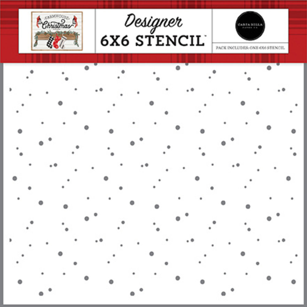 Carta Bella Cozy Snowfall 6x6 Inch Stencil (CBFAC123034) (OUTLET)