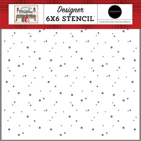 Carta Bella Cozy Snowfall 6x6 Inch Stencil (CBFAC123034) (OUTLET)