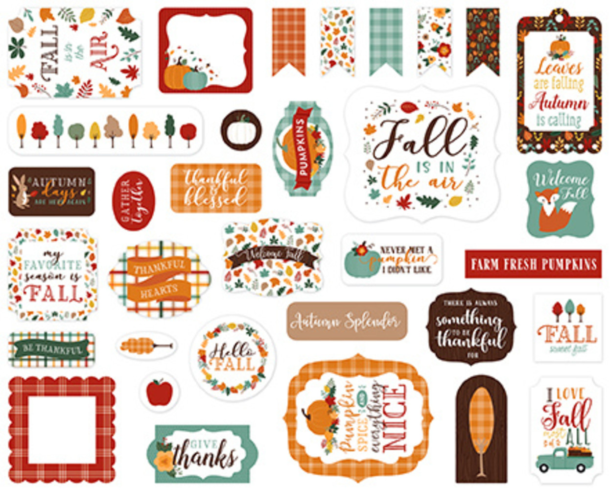 Echo Park Happy Fall Ephemera (HAP129024) (DISCONTINUED)