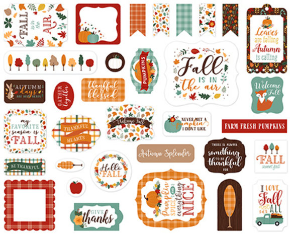 Echo Park Happy Fall Ephemera (HAP129024) (DISCONTINUED)