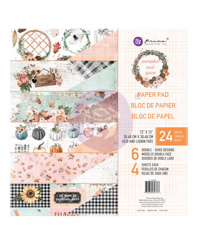 Prima Marketing Pumpkin & Spice 12x12 Inch Paper Pad (647766) (DISCONTINUED)