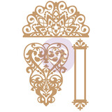 Prima Marketing Lace & Heart Chipboard Diecut (647322) (DISCONTINUED)
