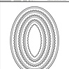 Simple and Basic Inner Scallop Oval Dies (SBD087) (OUTLET)