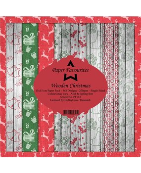 Paper Favourites Wooden Christmas 6x6 Inch Paper Pack (PF144) (DISCONTINUED)