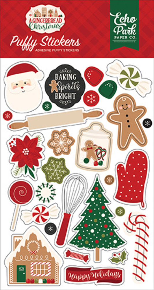 Echo Park A Gingerbread Christmas Puffy Stickers (GC221066) (DISCONTINUED) Echo Park A Gingerbread Christmas Puffy Stickers (GC221066) (DISCONTINUED)