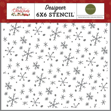 Carta Bella Wonderland Snowflakes 6x6 Inch Stencil (CBHC124035) (OUTLET)