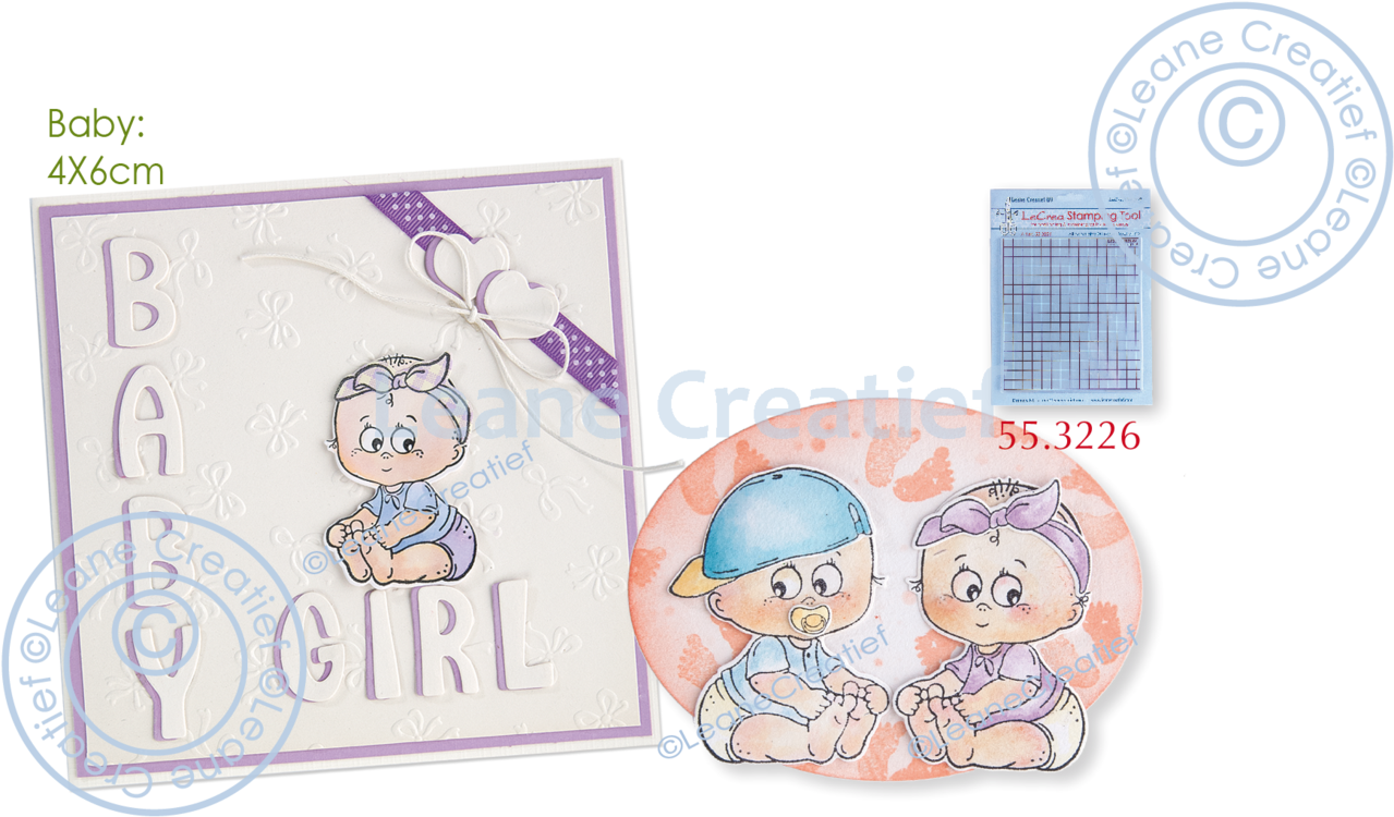 Leane Creatief LeCreaDesign® combi clear stamp Baby Boy & Girl (55.6043) (OUTLET)