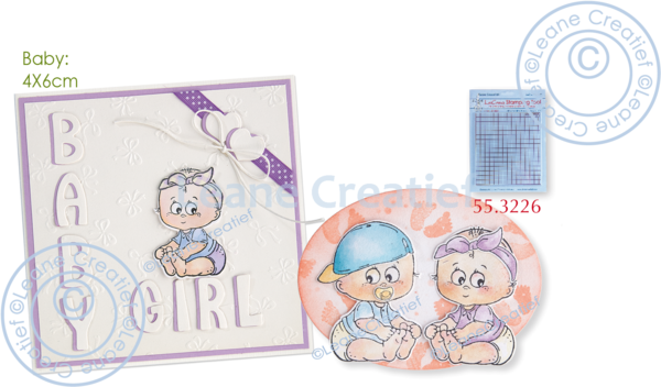 Leane Creatief LeCreaDesign® combi clear stamp Baby Boy & Girl (55.6043) (OUTLET)