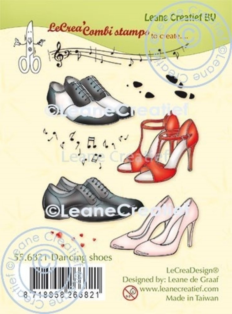 Leane Creatief LeCreaDesign® combi clear stamp Dancing shoes (OUTLET)