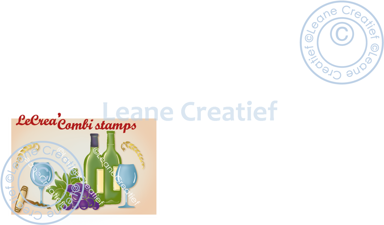 Leane Creatief LeCreaDesign® combi clear stamp Wine & Beer (OUTLET)